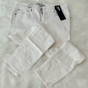 Express white mid-rise jeggings size 6 short